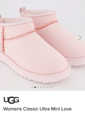 UGG Pink Short Suede Ankle Booties